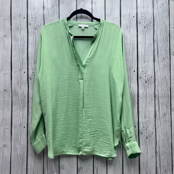 Maison d’ Amelie Chic Dolman Sleeve Boxy Green Blouse Size Large - Picture 3 of 3